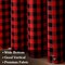 Red Buffalo Plaid Curtains Christmas Decor 42 x 84 Inch Length 2 Panels, Gingham Farmhouse Rod Pocket Room Darkening Checkered Window Curtain Drapes for Living Room, Red and Black